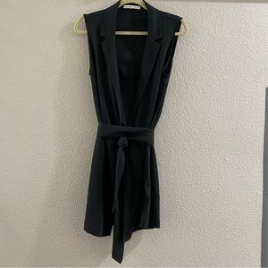 Abercrombie Black Wrap Tie Blazer Dress